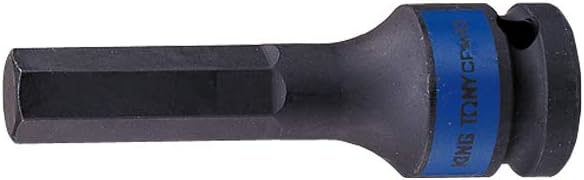 KING TONY 401505M Chrome Molybdenum Alloy Steel 1/2" Drive Impact Bit Socket, 80 mm Length, H5 Size, Pack of 6
