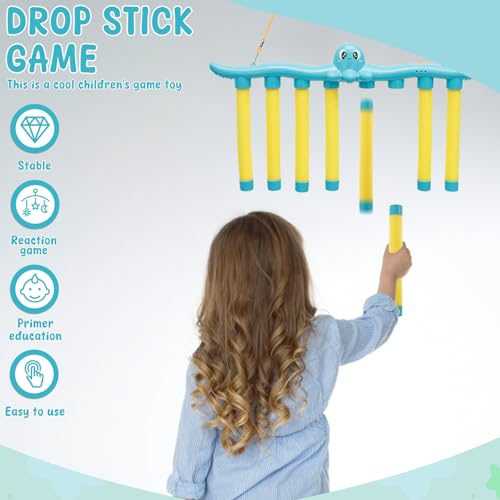 Juego de Palitos Catching Sticks, Juego de Ataque de Serpiente con Velocidades Ajustables para Niños y Adultos Color Azul miniatura 7