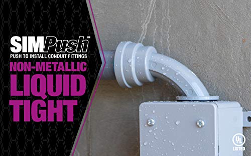 Southwire Ltnm-Cp-050 1/2" Liquid Tight Non-Metallic Push Install Lt Coupling, Black #TOP1