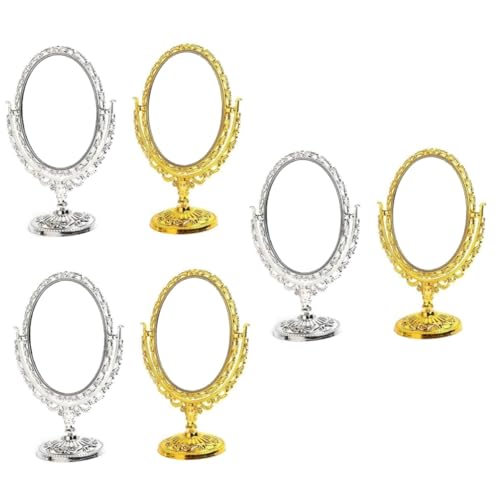 Luxshiny 3 Pçs Espelho De Mesa Vintage Espelho Dupla Face Retro Espelho De Mesa Penteadeira Maquiage