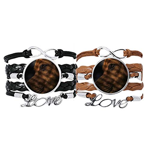 Bracelet amour couple en cuir : le cadeau souvenir idéal pour amoureux des chiens