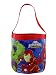 Marvel Super Hero Adventures Boys Collapsible Nylon Basket Bucket Toy Storage Tote Bag (One Size, Blue/Red)