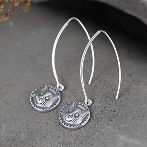 Boucles d'oreilles chat S925 hypoallergéniques pour lobes sensibles