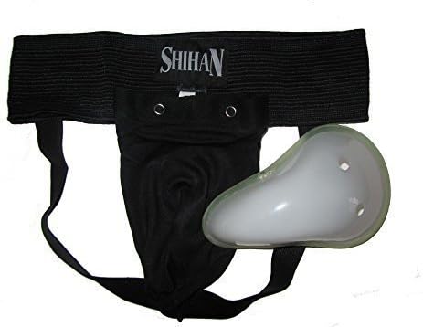 Groin Guard Elasticated BLACK - with Removable Cup - SENIOR - Taekwondo, Krav Maga MMA, Wrestling, Judo Kickboxing, Martial Arts