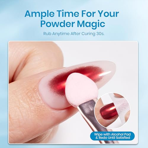Image of Beetles Gel Top Coat for Chrome Nail Powder: 15ml Mirror Shiny Chrome No Wipe Gloss Top coat Long Lasting Soak Off Nail Lamp for Nail Art Creation Gift