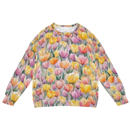 JUNZAN Yellow flower Summer Flowers Kids Girls Pullover Hoodie Crewneck Tops Clothing Shirts Camping 4T