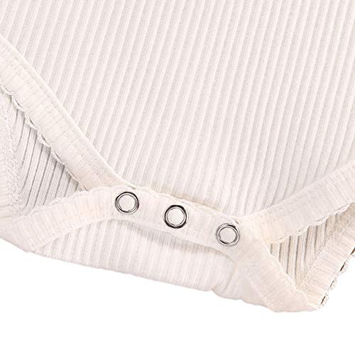 Image of Easisim 3pcs Newborn Baby Girls Shorts Set Cotton Sleeveless Romper Jumpsuit Bodysuit +Pants Shorts+Headband Outfit Set