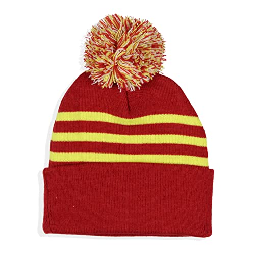 DC Comics The Flash Chrome Weld Jacquard Logo Cuff Pom Beanie Hat