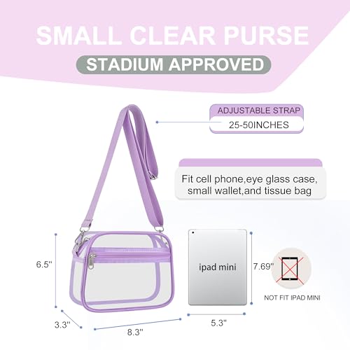 Oraben Clear Bag for Stadium Events Clear Purse Stadium Bag Satchel Handbags for Sports Events Concerts Festivals2