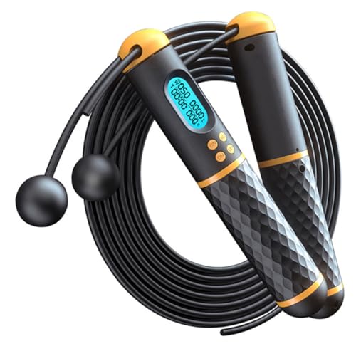 Corde à sauter lestée avec compteur numérique réglable et poignées antidérapantes Zerodeko