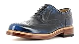  Gordon & Bros Herrenschuhe Levet 2506 Klassischer rahmengenähter Schnürhalbschuh mit Oxford Schnürung im Brogue Stil für Anzug, Business und Freizeit blau (Blue Navy), EU 44