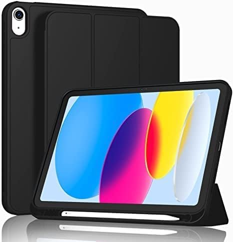 - Oaky Smart Case for iPad A16 11th Generation 11-Inch (2025) & iPad 10th Generation 10.9-Inch (2022) Pencil Holder, PU Lather, Trifold Stand, Auto Wake/Sleep, Soft Flexible Back Case Cover - Black