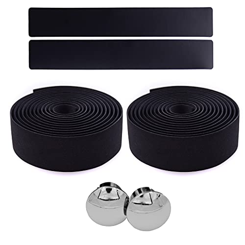 Kingou Black Eva Road Bicycle Handlebar Tape Bike Bar Wraps - 2Pcs Per Set #TOP2
