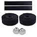 KINGOU Black EVA Road Bicycle Handlebar Tape Bike Bar Wraps - 2PCS Per Set
