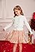 Sweater for Girls Long Sleeve Kids White School Cardigan Fall Clothes 7-8