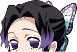 2-Pack Shinobu Slayer Vinyl Decal Sticker JDM Japanese Kawaii Anime Bumper Window Laptop UV & Water Resistance Peeker Chibi