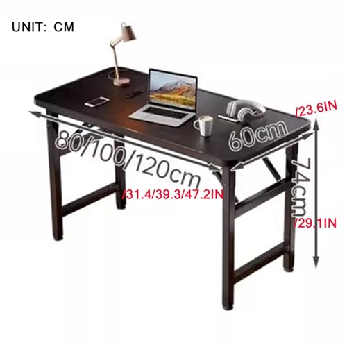 Bureau d'ordinateur pliable 120x60 cm pour camping et exposition