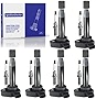 Spark Plugs and Coil Packs of 6 - Compatible With Honda Odyssey 3.5L - Accord 3.0L Replacement for UF242 - GN10168, C-511, C1221/C1462. Easy and Secure Fitting Parts.