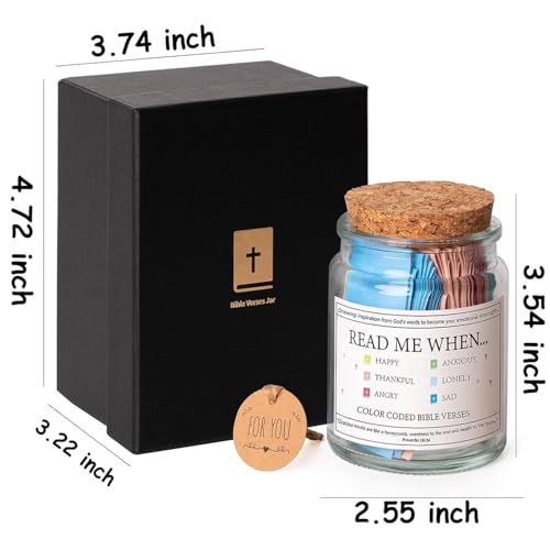 Bible Verse Jar, Read Me When Bible Verses Jar For Daily Encouragement, Inspirational Prayer & Reflection, Christian Gifts For Women and Men, Religious Graduation Gifts For Her, Gift For Mom