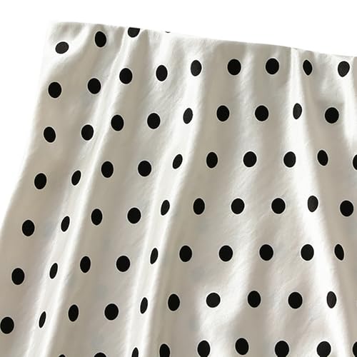CORIRESHA Women's Elegant Polka Dot Skirt Elasticized Waistband Flowy Maxi Satin Skirt2