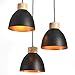 Produktbild Industrielle Vintage Pendellampe,Mainen E27 60W Schwarz-Gold Retro Hängelleuchte Deckenlampe,3er Set Pendelleuchte,Dreiflammige