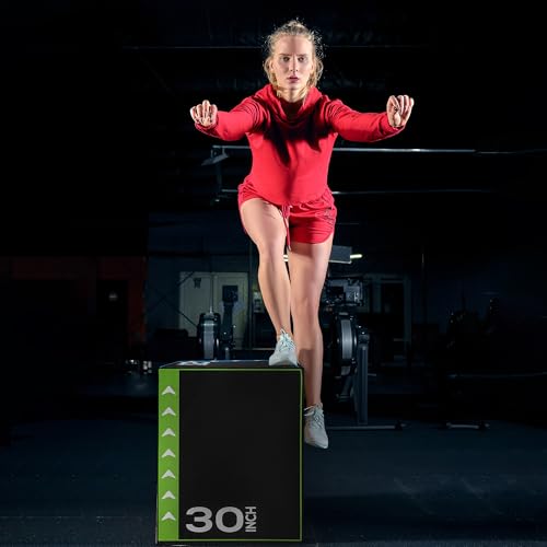 Image of BalanceFrom 3-in-1 Foam Plyometric Jump Box for Home Gym, Multiple Heights.
