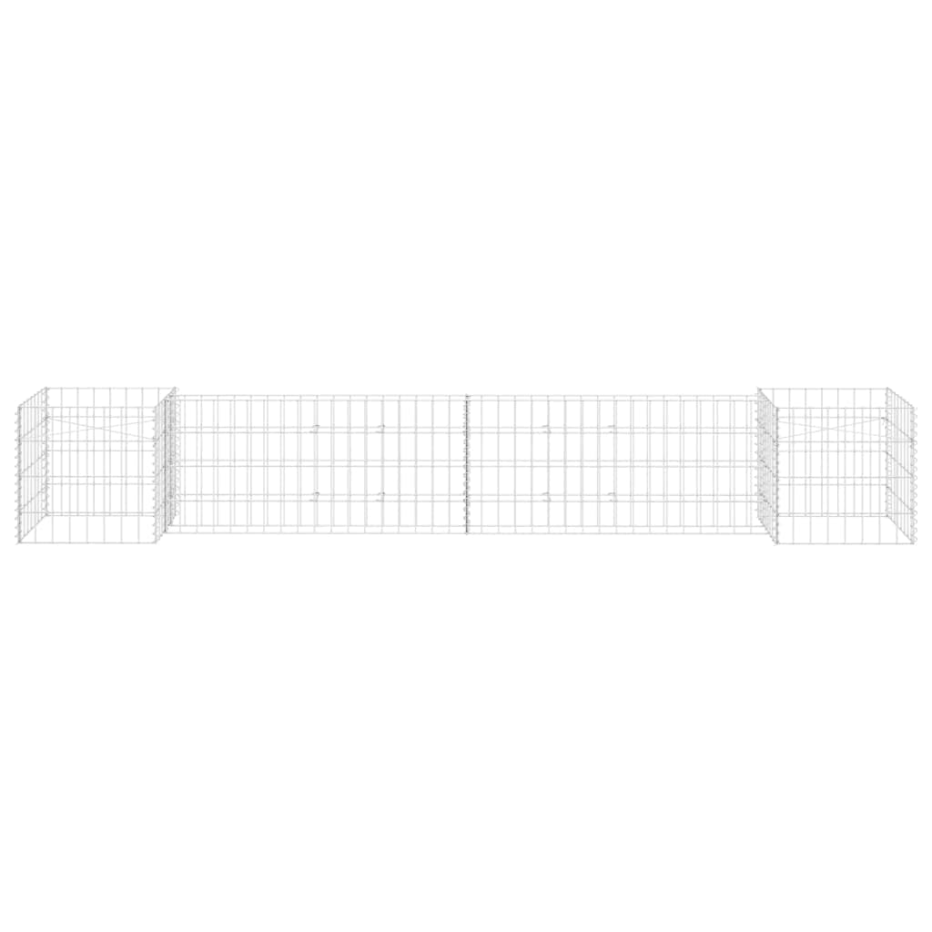 Maison extérieur AutresH Gabion Jardinière Fil d'acier 260x40x40 cm