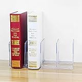 AiLa Clear Acrylic Desk File Sorter Purse/Handbag Organizer clutch divider Mesh Folder Office Supplies Stand Bookshelf (3 Sections) (4 Sections)