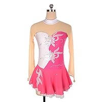 Yaaxinb Meisjes Kunstschaatsen Jurk Competitie Pak Vrouwen Lange Mouwen Strass Gymnastiek Turnpakje Ballet Dans Outfit, Wit, L