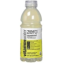 vitaminwater zero squeezed, lemonade flavored, electrolyte enhanced bottled water with vitamin b5, b6, b12, 20 fl oz, 12 pack