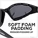 Verdster Sunglasses for Men - Sports Polarized Mens Sunglasses UV400 Protection - Comfortable Foam Padded Wraparound Design - Perfect as Cycling Sun Glasses, Ski Googles or Riding Sunnies Airdam Black