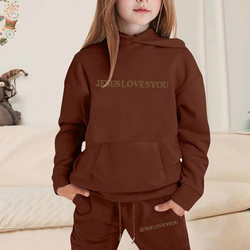 Sweat à capuche imprimé filles coton doux tenue décontractée - 2