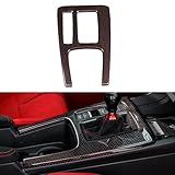 JSWAN Red Black Carbon Fiber Center Console Gear Shift Panel Cover for 11th Gen Civic Type R FL5 Typer Central Control Panel Frame Overlay Gear Shifter knob Frame Cover(Red Black)
