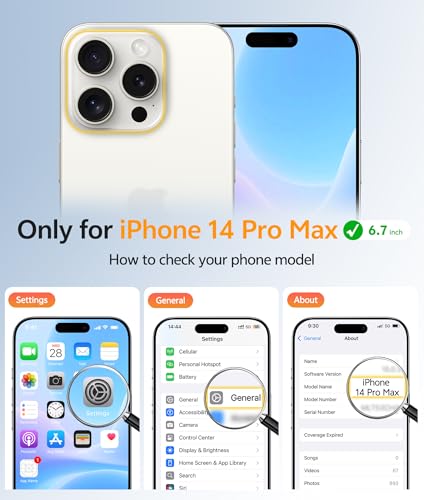 Image of FNTCASE for iPhone 14 Pro Max Case: [Compatible with Magsafe] Translucent Matte Cases with [Full Camera Protection] [Screen Protector] Military Grade Shockproof Protective Phone Cover - Light Blue