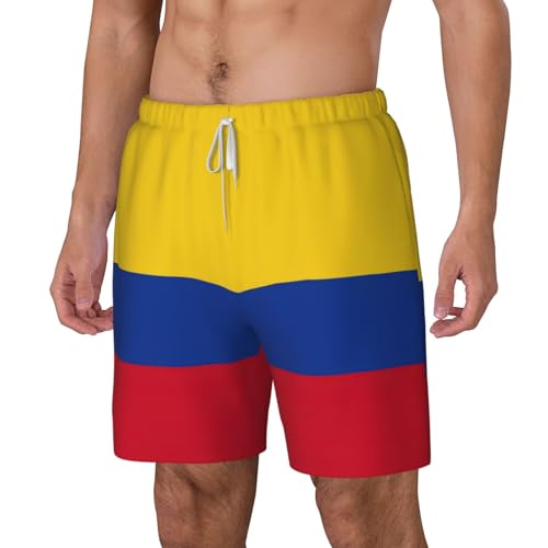 Short de bain respirant homme drapeau Colombie à séchage rapide