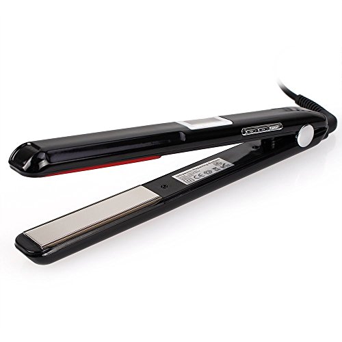 Ultrasonic Infrared Hair Iron with Upgraded No Heat Technology, Professional Cold Treatment for Damaged Hair Recovery, Dual Voltage (Black)