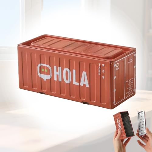 FISH DRAGATE piccola scatola di latta con coperchio,metallo organizer,decorazione da tavolo,contenitore in stile container,scatola vuota portatile adatto per riporre perline, monete, caramelle