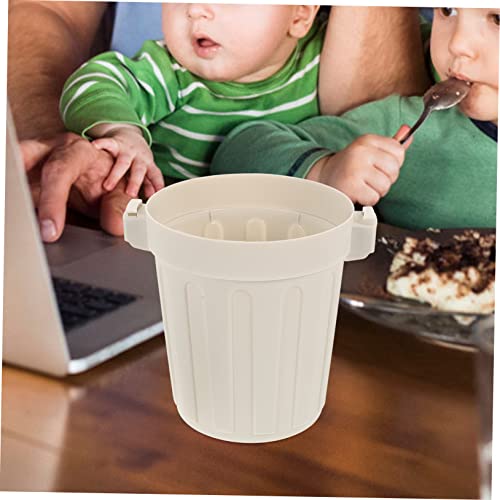Mini caneca de escritorio con tapa plástico gris miniatura 6