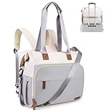 Pripher Diaper Bag Backpack Mommy Bag Large Capacity Diaper Backpack Travel Essential Baby Diaper Bag for Mom and Dad, Blue & Beige