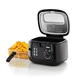Swan SD6080BLKN 2.5 Litre Deep Fat Fryer with Viewing Window, Adjustable temperature controls, Easy Clean, 1800W, Black