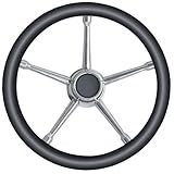  Osculati Volante A INOX/Teak 350 mm (A Soft Polyurethane Steering Wheel Teak/SS 350mm)