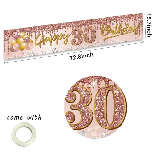 Image of Excelloon 30th Birthday Banner Decorations for Her