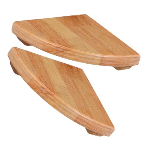 Mampara de madera natural PRETYZOOM para solucionar la falta de espacio en baños 2