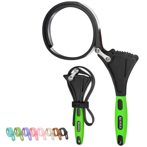 XUNTUI 2-Pack Strap Wrench Set (4' & 6') - Heavy Duty Rubber Belts with High-Strength PA66 Handles - Pro-Grade Oil Filter Wrench &Adjustable Jar Opener Kit - 8 Bonus Silicone Ties