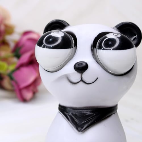 Image of TREK TOYS WORLD Funny Dragon Pinch Toy | Squishy Dinosaur with Pop-Out Eyes | Stress Relief Squeeze Toy for Kids & Adults (Black and White)