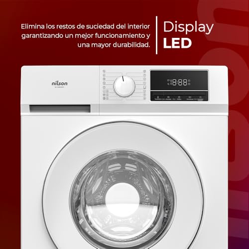 Miniatura 2 de Nilson Lavadora 12kg Carga Frontal Blanco Nl12400aidv. 1950w, 1400rpm, Motor Inverter, 16 Programas, Función Stop Go, Clase De Eficiencia Energética A