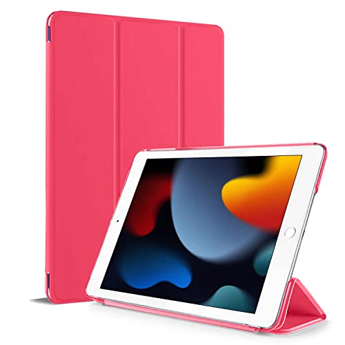 For Apple iPad 10.2 inch 9th/ 8th/ 7th Generation, Smart Magnetic Stand Case, Leather Cover with Magnetic Closure, Anti-Scratch and Lightweight Case (2021/2020/2019) (Pink)