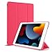 For Apple iPad 10.2 inch 9th/ 8th/ 7th Generation, Smart Magnetic Stand Case, Leather Cover with Magnetic Closure, Anti-Scratch and Lightweight Case (2021/2020/2019) (Pink)