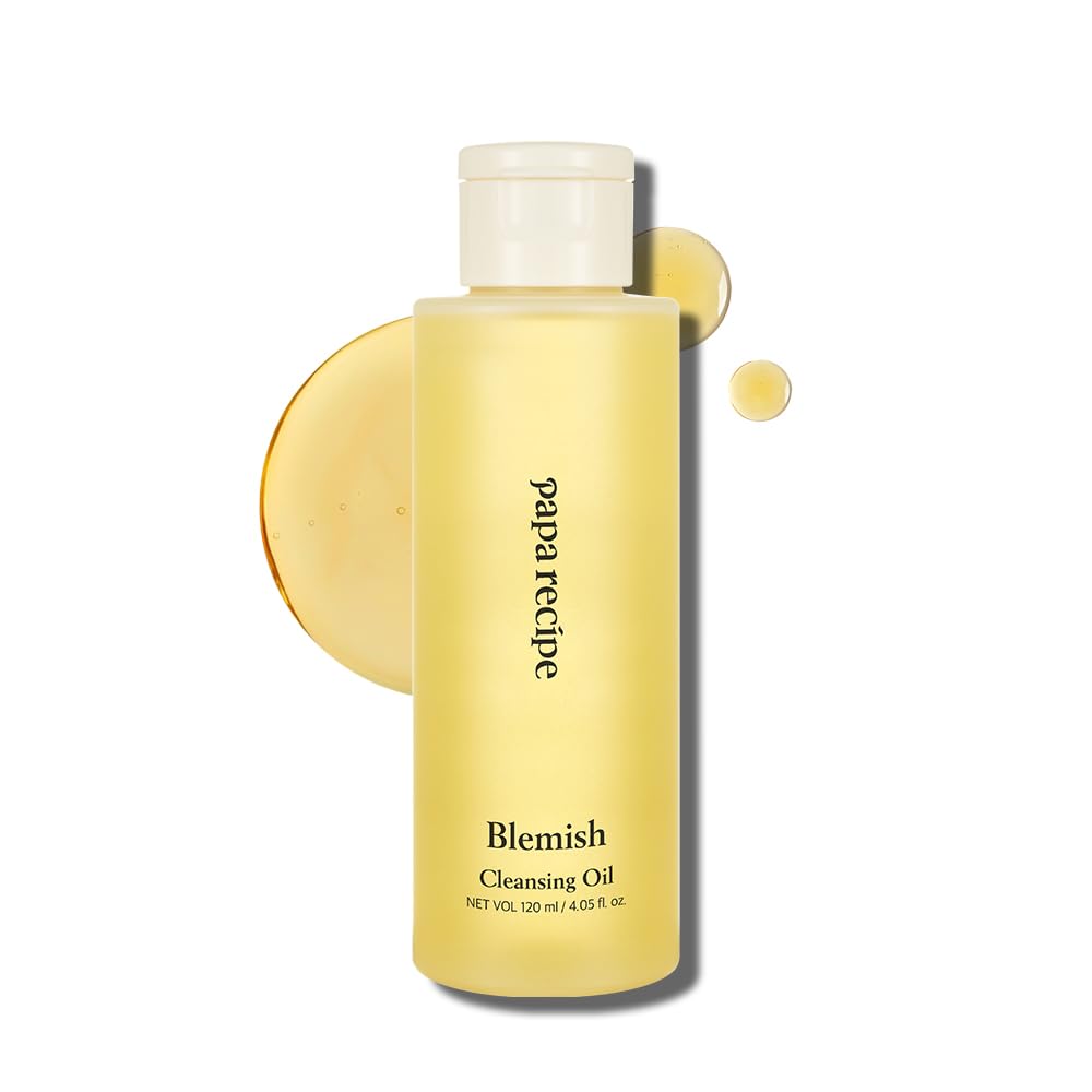 Papa Recipe Blemish Cleansing Oil 120ml – 71% Rice Bran Oil, Waterproof Makeup Remover & Blackhead Support, Hydrating Gentle Formula – Korean Facial