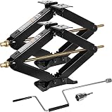 WEIZE Camper RV Trailer Stabilizer Leveling Scissor Jacks with Handle -24"- 7500lbs - Set of 2